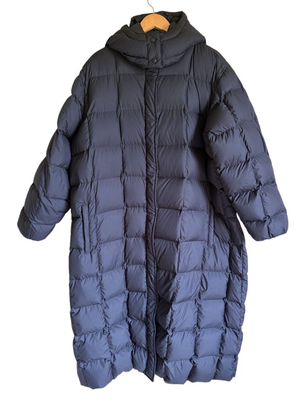 Lands' End 3X Black Long Puffer Coat Down Filled